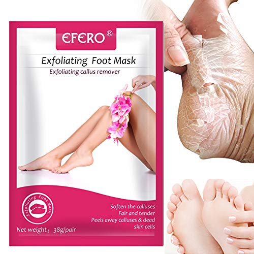 Damaila Efero Foot Peel Mask, 1 par de mascarilla blanqueadora suave y lisa para pies, reparación de mascarillas exfoliantes para pies Rough Repair