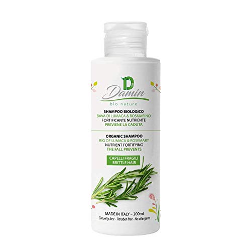 Damin Bio Nature - Champu Anticaida NATURAL Sin Sulfatos con Romero - Champú ORGANICO para Hombre y Mujer 200 ml