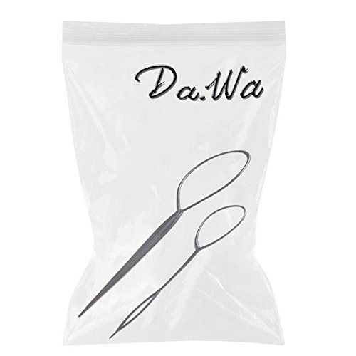 Da.Wa Fabricante de Pelo Herramienta de Peluquería de Moda Donut Hair Bun Maker，Juego de 2 Negro