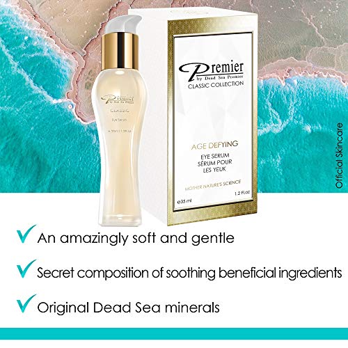 Dead Sea Eye Serum | Serum Contorno de Ojos | Serum Antioxidante para contorno de ojos | Serum con Rosa de mosqueta, aceite de soja y Vitaminas E y C | Serum Hidratante Antiarrugas | Premier by Dead Sea Premier