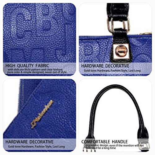 DEERWORD Para mujer Bolsos bandolera Carteras de mano Bolsos totes Carteras de mano con asa Cuero Azul