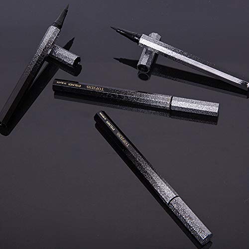 Delineador de ojos, Delineador líquido de ojos, Delineador de ojos Impermeable, negro Delineador Trazo Extrafino, Preciso Secado rápido,Delineador de larga duración,2 piezas, negro y marrón.