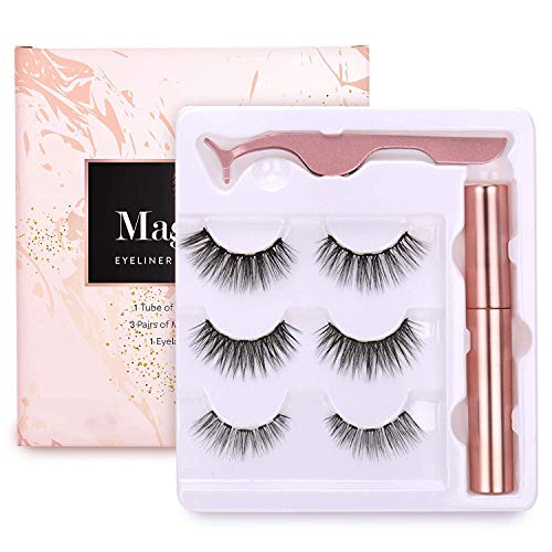 Delineador de ojos magnético con pestañas magnéticas para mujeres, BEENLE 2019 Upgrade Magnetic Lash Liner Kit de delineador de ojos magnético