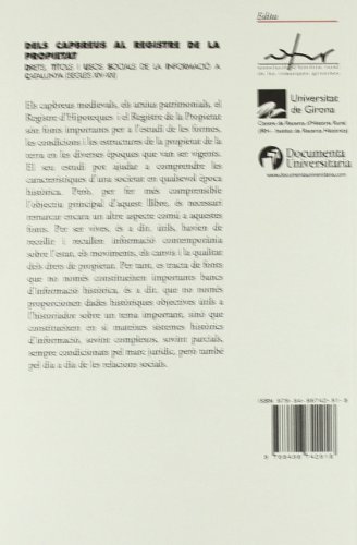 Dels capbreus al registre de la propietat: Drets, títols i usos socials de la informació a Catalunya (segles XIV-XX) (BHR (Biblioteca d'Història Rural))