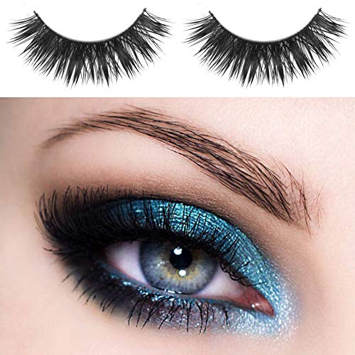 Demarkt Pestañas Postizas 3D Pestañas Falsa 10PCS + Pestañas Postizas Extensión Aplicador Removedor Clip Pinza 1PCS - Pestañas Postizas Extensión