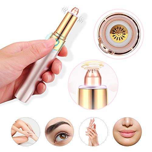 Depiladora Cejas Mujer, Depiladora de Cejas, Eléctrica Depiladora Cejas, Eyebrow Trimmer, Recortador Vello Nariz, USB Recargable, Mujer Depiladora Facial Para Cejas Máquina de Instrumento de Belleza