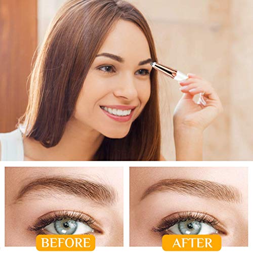 Depiladora Electrica Cejas, Kastiny Depiladora Facial Mujer, Portátil Depiladora Cejas con una Función de Luz LED, Pelusa del Melocotón, Los Labios, Biquini