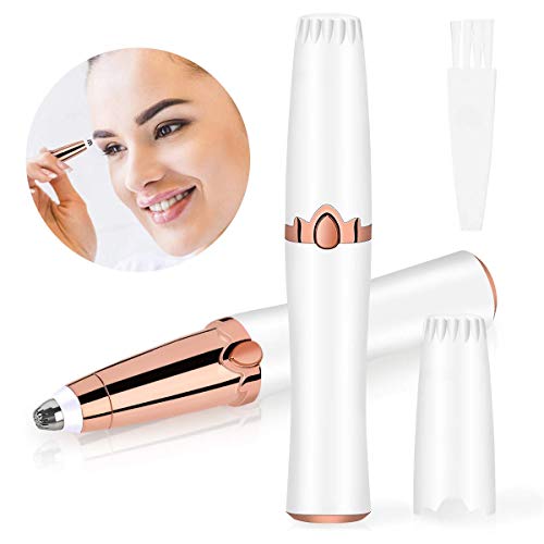 Depiladora Electrica Cejas, Kastiny Depiladora Facial Mujer, Portátil Depiladora Cejas con una Función de Luz LED, Pelusa del Melocotón, Los Labios, Biquini