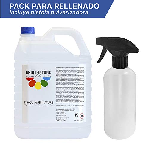 Desinfectante superficie hidroalcoholica 5 litros desinfectante liquido antiseptico antibacteriano jabon antiséptico a base de alcohol ideal para rellenar en spray