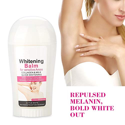 Desodorante en bola para mujer - 50g Antiperspirante natural fresco y seco para el cuerpo, antitranspirante 48h para aclarar la piel oscura crema blanqueadora