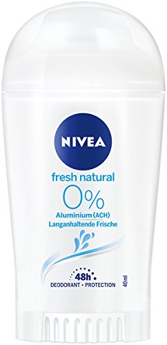 Desodorante Nivea Fresh Natural en paquete de 6 unidades (6 x 50 ml), desodorante sin aluminio con aroma fresco de flores, desodorante con protección de 48 h para cuida la piel
