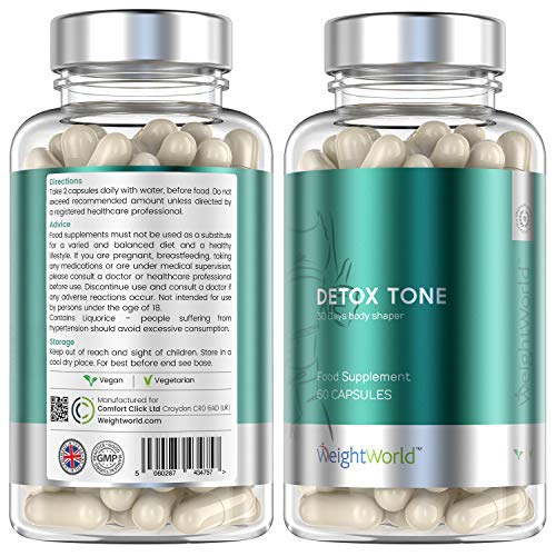 Detox Depurativo, Drenante y Diurético Para Desintoxicar el Organismo y Eliminar Toxinas | Con Hinojo, Regaliz, Inulina, Chlorella y Aloe Vera Puro, Desintoxicación del Higado, 60 Cápsulas Vegano