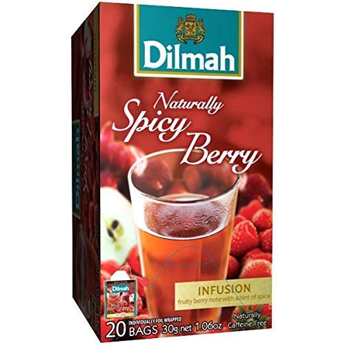 DEU Dilmah Infusión de hibisco, mora, canela, naranja y jengibre sin cafeína - 1 x 20 bolsitas de té (30 gramos)
