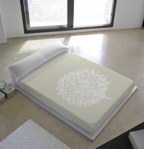 Devota&Lomba Juego De Sábanas Dente Beige/Blanco Cama 90 (160 x 270 cm + 50 x 90 cm)