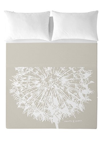 Devota&Lomba Juego De Sábanas Dente Beige/Blanco Cama 90 (160 x 270 cm + 50 x 90 cm)
