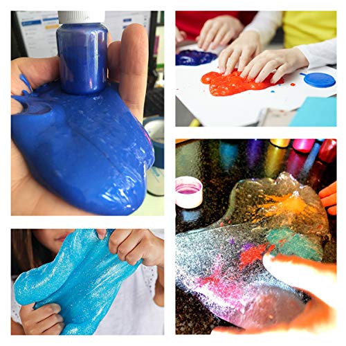 DEWEL Mica en Polvo,Pigmentos para Resina Epoxi/Slime/Uñas/Jabones/Pinturas - Nacarada 20 Colores,10 g