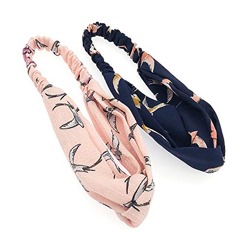 Diadema para el pelo con cruz para niña, accesorios para el pelo, estilo bohemio, apto para mascarilla de lavado facial, azul marino