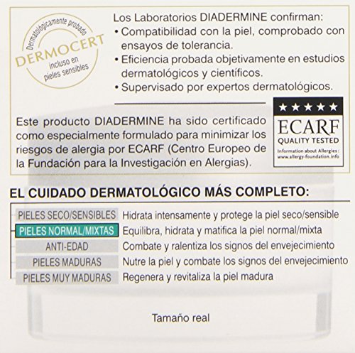 Diadermine - Crema Hidratante y Matificante de Día para pieles normales y mixtas - Cutis uniforme y sin brillos - 50 ml