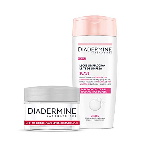 Diadermine - Pack Lift+ Super Rellenador Anti-Manchas - Crema de Día 50 ml + Leche Limpiadora Suave