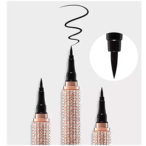 Diamond Delineadores Eyeliner Pen Waterproof Black Precision Micro Eye Liner Liquid Pen Quick Drying Lápiz de maquillaje cosmético de larga duración para mujeres niñas ojos