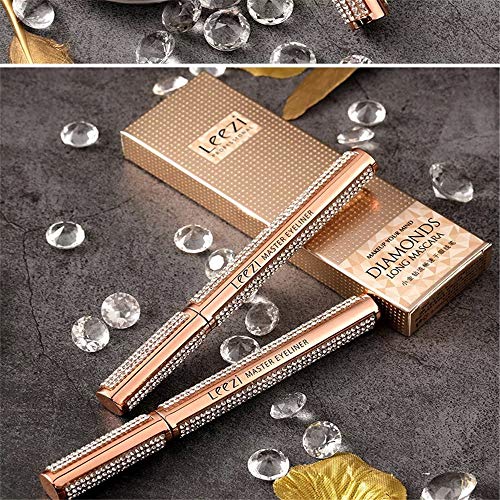 Diamond Delineadores Eyeliner Pen Waterproof Black Precision Micro Eye Liner Liquid Pen Quick Drying Lápiz de maquillaje cosmético de larga duración para mujeres niñas ojos