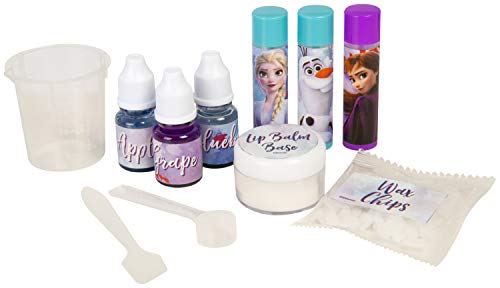Disney Frozen 2 Set de Maquillaje CREA Tus Pintalabios con Princesas Anna y Elsa, Incluye Barras Labiales de Sabores, Kit Pintalabios Niña Manualidades, Regalos Frozen para Niñas