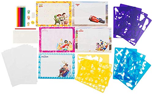 Disney Maletin de Dibujo para Niñas y Niños Kit de Manualidades