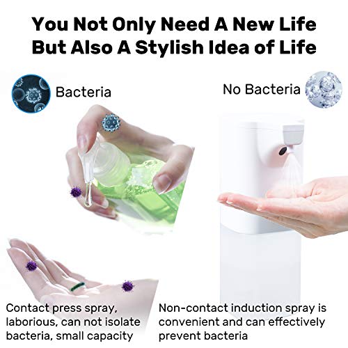 Dispensador Automático de Alcoholsin Dispensador Automático de Alcohol con Sensor 350 ml, Rociador de líquido sin Contacto para el hogar, la Oficina, el Hotel, el Hospital.