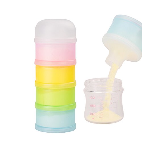 Dispensador de Formula, Kidsmile apilable On-the-Go BPA del dispensador de leche en polvo y almacenamiento de contenedores de aperitivos - no hay fugas en polvo