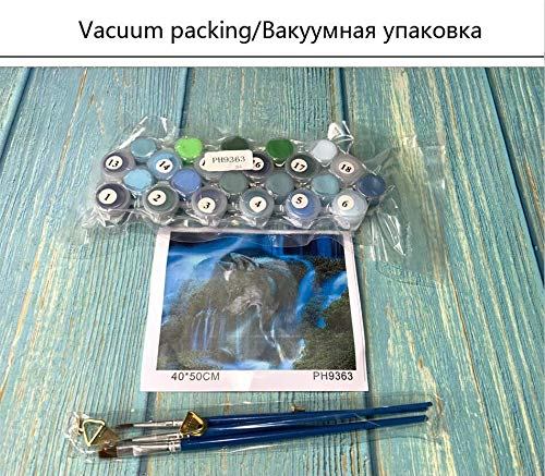 DIY Pintar por númerosEspaña Sitges fantasía Paisaje Pintura Colorear decoración del hogar 40x50cm Sin Marco