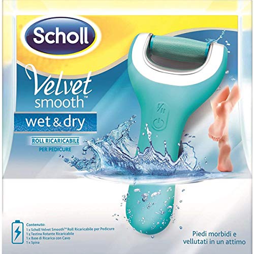 Doctor Dr Scholl Velvet Smooth Wet & Dry | Lima Electrica Pies | Quita Durezas Para Pies Electrico | Pedicura Electrico Profesional Para El Cuidado De Los Pies, Recargable