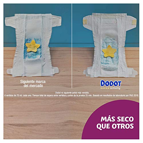 Dodot Activity pañales talla 4, 192 pañales, 9-14 kg, pañales con ajuste más resistente