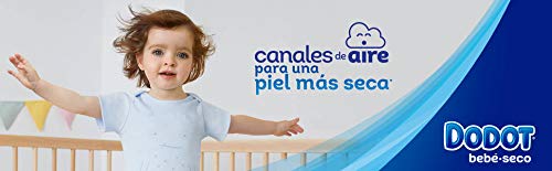 DODOT Bebé-Seco Pañales Talla 6, 100 Pañales, Pañal con Canales de Aire, 13+ kg, pañales para bebe para una piel seca y aireada