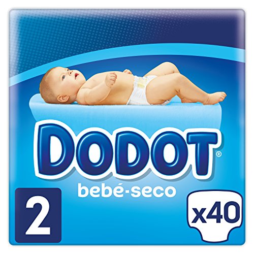 Dodot - Pañales con Canales de Aire Bebé-Seco, Talla 2, para Bebes de 4 a 8 kg - 40 Pañales