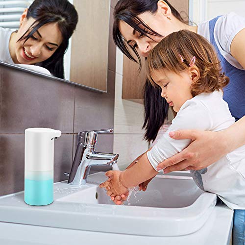 DOFLY Dispensador Automático de Jabón, 350ml Libre de Manos Bomba de Jabón sin Contacto Dispensador de Jabón de Auto Espumante con Sensor de Movimiento de Infrarrojo para el Lavabo de Baño y Cocina