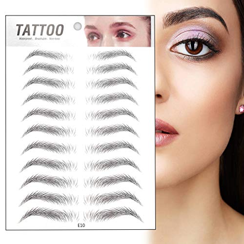 Dokpav Etiqueta Engomada De La Ceja, 4pcs la ceja del Tatuaje de la ceja, Cejas Falsas Etiqueta engomada, tatuaje de larga duración Etiquetak, Herramienta de maquillaje para Mujeres Lady