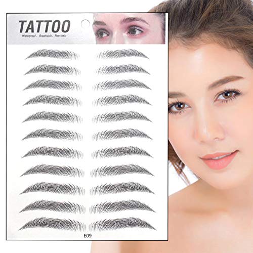 Dokpav Etiqueta Engomada De La Ceja, 4pcs la ceja del Tatuaje de la ceja, Cejas Falsas Etiqueta engomada, tatuaje de larga duración Etiquetak, Herramienta de maquillaje para Mujeres Lady