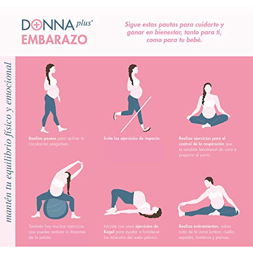 DonnaPlus Embarazo 30 perlas, Complemento alimenticio para el embarazo con DHA, hierro aminoquelado, yodo, vitaminas y minerales, alto contenido de ácido fólico y sal de glucosamina. 1 perla al día.