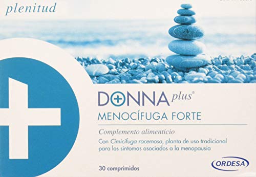DonnaPlus Menocífuga Forte, 30 comprimidos, complemente alimentcio para la mujer en la menopausia. Cimicifuga racemosa, melisa y vitaminas K2, D3, B6, B9 y B12. 1 comprimido al día.