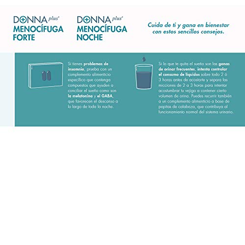DonnaPlus Menocífuga Noche 30 comprimidos, complemento alimenticio para la mujer en la menopausia. Cimicífuga racemosa, Melatonina, GABA y Vitaminas K2, D3, B6, B9 y B12. 1 Cápsula por la noche.