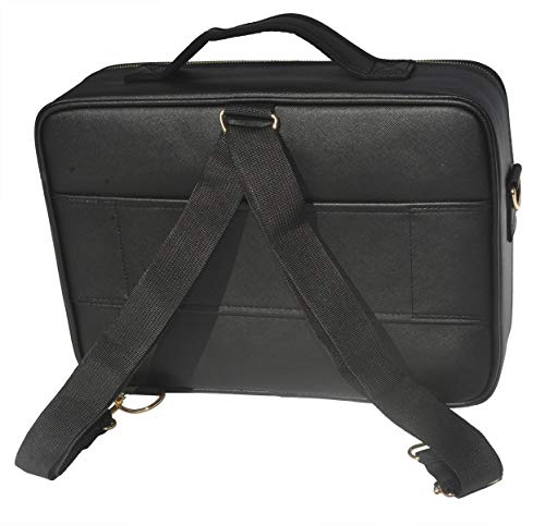 Doubleblack Profesional Neceser para Maquillaje Mujer Bolsa Maletin Organizador Viaje con Brochas Compartimentos Impermeable Negro/Blanco L