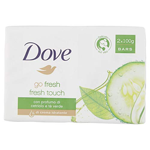 Dove Go Fresh Jabon Crema Pepino Y Te Verde Lote 2 X 100 Gr - 100 ml.