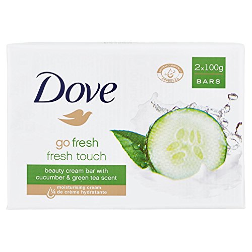 Dove Go Fresh Pepino & Té Verde Jabón en Crema - 2 Unidades