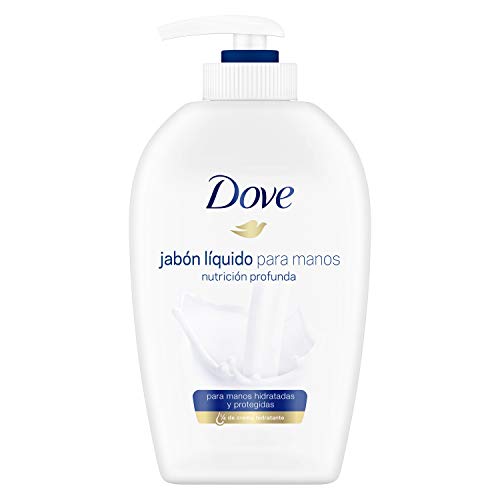 Dove Jabón para manos dispensador, con 1/4 de crema hidratante, Pack de 6 (6 x 250 ml)