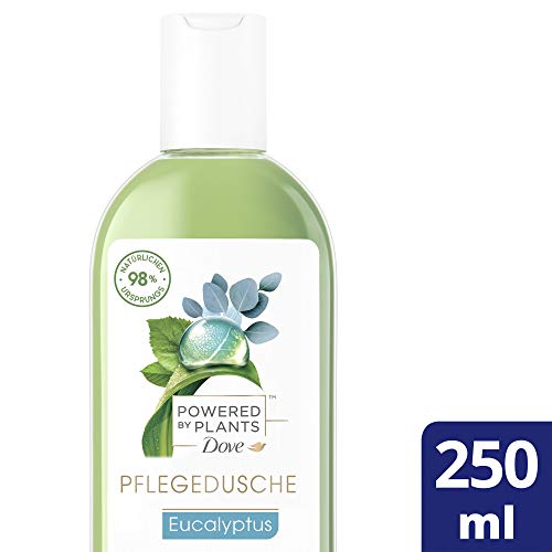 Dove Powered by Plants - Gel de ducha natural de eucalipto con ingredientes activos a base de plantas de origen natural para una limpieza cuidadosa de la piel, pack de 6 (6 x 250 ml)