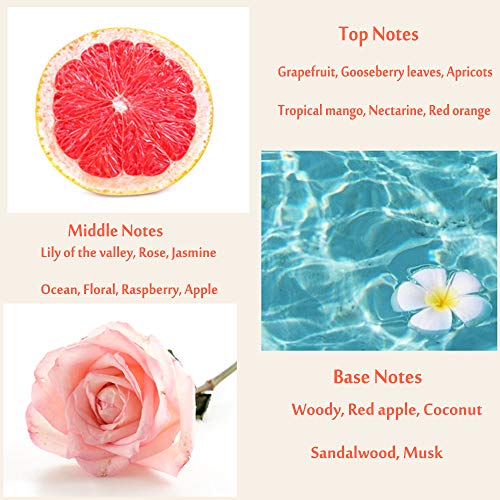 DQM Perfume para Mujeres, Perfumes en Aerosol de Rosas de jazmín, Eau de Toilette Natural Fresco Duradero, 60ml / 2oz