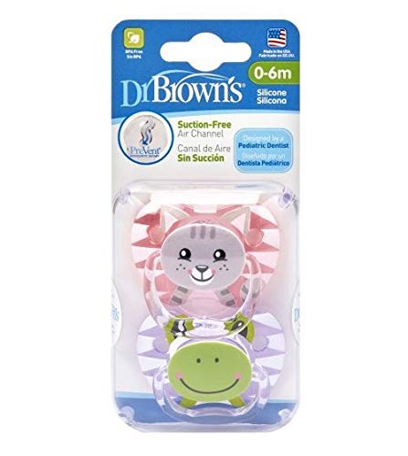 Dr. Brown's Prevent Classic Animal Faces T1 - Chupete bebé, niñas