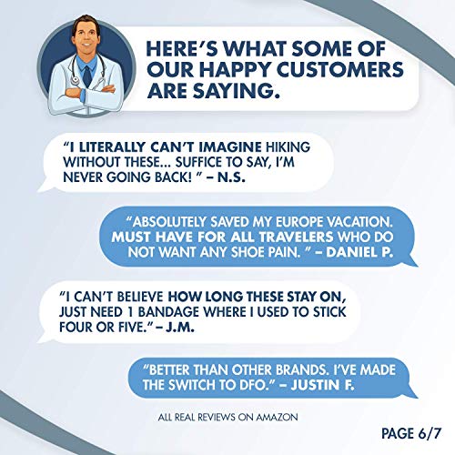 Dr. Frederick’s Original Apósitos para Ampollas - Variedad 12 uni. - Vendajes Hidrocoloides a Prueba de Agua para la Prevención y Recuperación de Ampollas en los Pies, Dedos y Talones