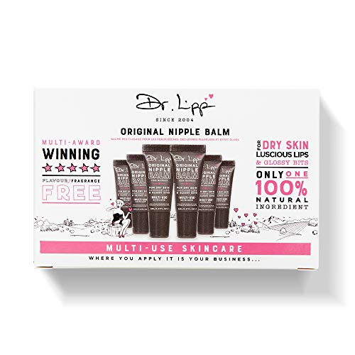 Dr. Lipp Original Bálsamo para pezones 6 x 8 ml, para piel seca, labios deliciosos y puntas brillantes NIP8ML6PK