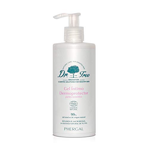 Dr. Tree Gel Intimo - Tratamiento ECO Dermoprotector Hipoalergénico | Higiene para Mujer y Hombre | Hidratante Zona Vaginal | Restaura Flora | Sin Parabenes | Alivia Picor | Antibacteriano - 300ml